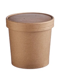 Стакан Крафт с крышкой  9 см*8,5 см 400мл