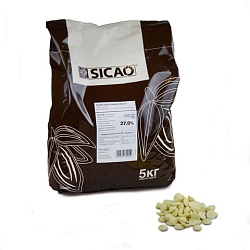 Белый шоколад Sicao 27,0% в галлетах 5 кг, Россия